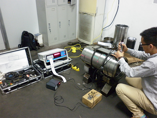 盲孔法測試Q690高強鋼管鍍鋅前后殘余應力